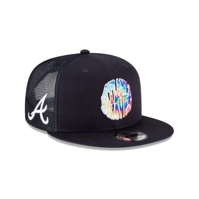 Blue Atlanta Braves Hat - New Era MLB Groovy 9FIFTY Snapback Caps USA2784096